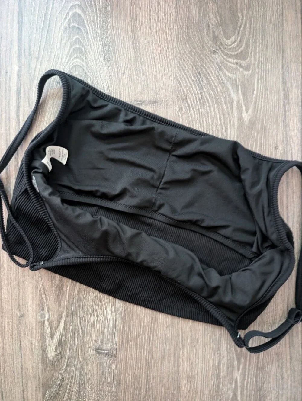 Aerie Ribbed Black Bralette Women's Size M - Picture 4 of 4